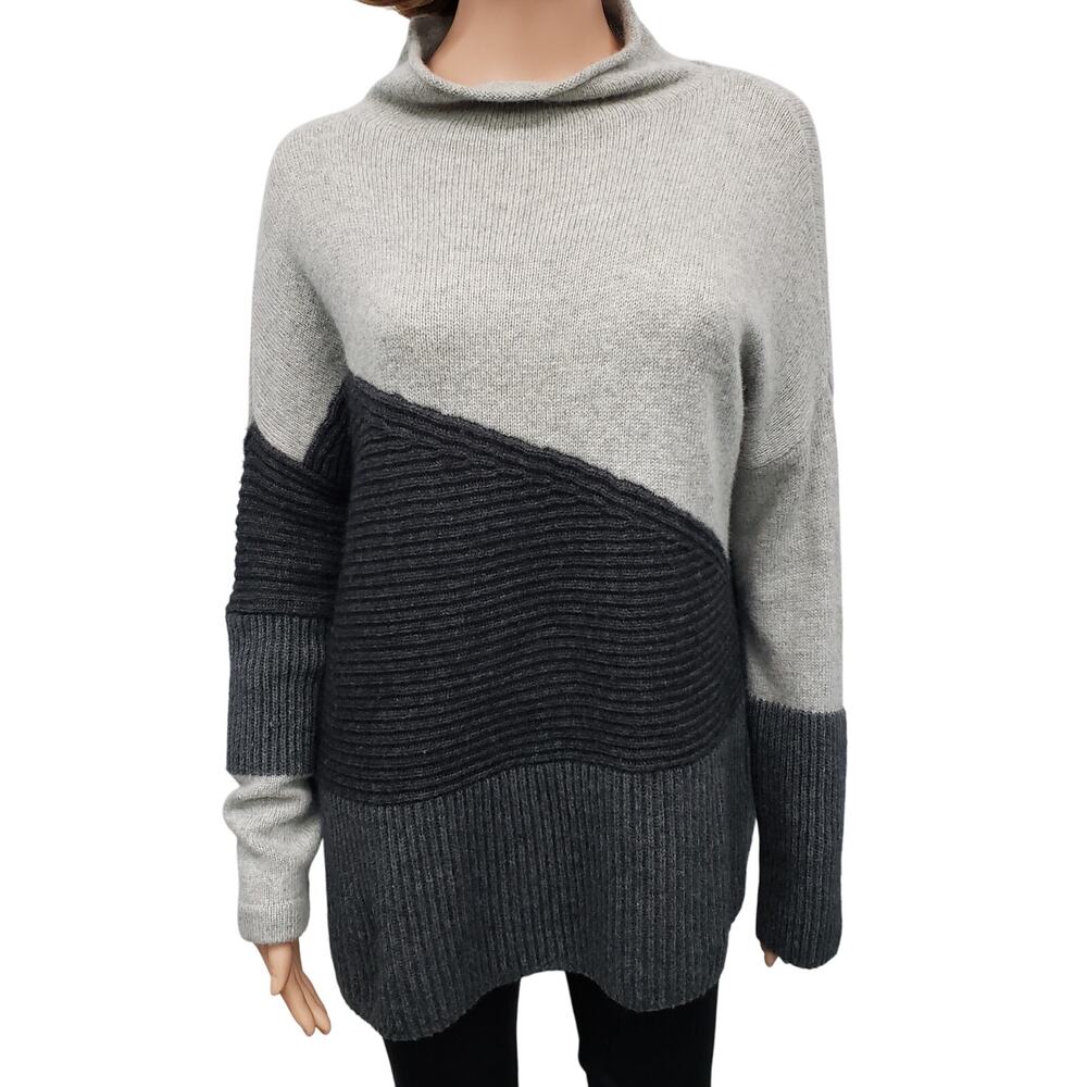 French Connection Patchwork Mock Neck Sweater Siz… - image 5